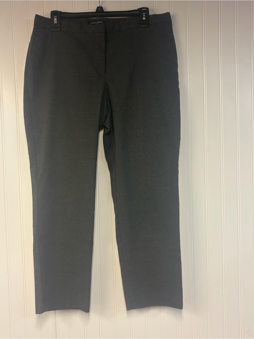 Mario Serrani Women’s Gray Plaid Dress Pants - Size 12